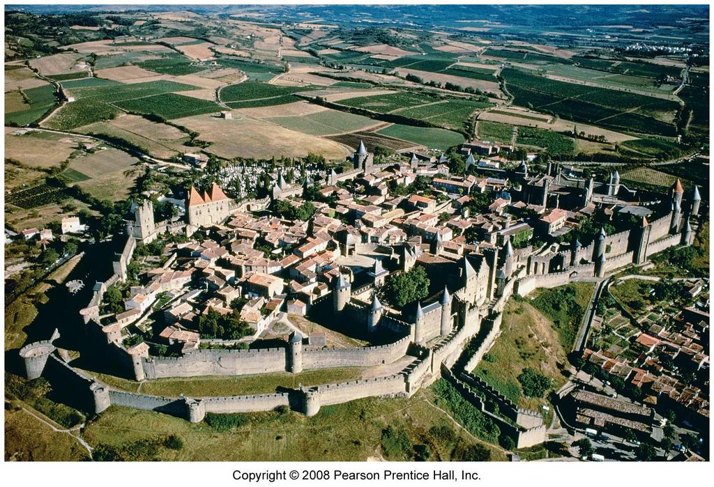 Carcassonne, France Medieval European cities such as Carcassonne,