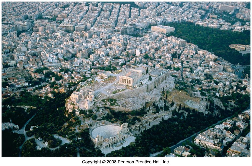 Athens, Greece The hilltop site of the Acropolis, dating to