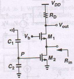 stage (M 1 ) capacitive divider senses V out and applies it to gate of current source