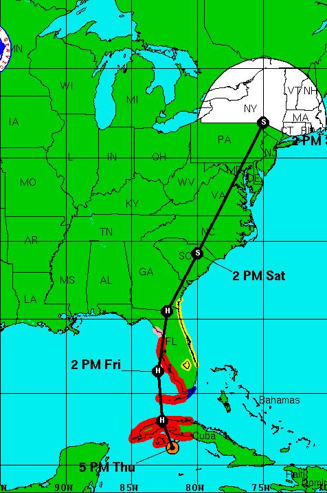 NHC Forecast Cone No worries, not in the cone?