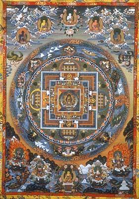 2 Mandala Mandala' (Sanskrit for "circle" or "completion") is a term used to refer to various objects. It is of Hindu origin, but is also used in other Dharmic religions, such as Buddhism.