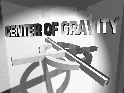 Centre of Gravity The centre of gravity of an object is defined as the point