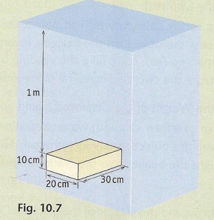 Exercise 10.3, Page 100 (g = 9.8 m s -2 ) 1. A tank contains 100 kg of water. If the area of the base of the tank is 0.5 m2, calculate the pressure of the water at the bottom of the tank. 2.