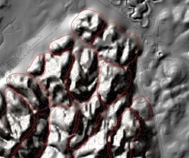 Susceptibility Shaded relief in
