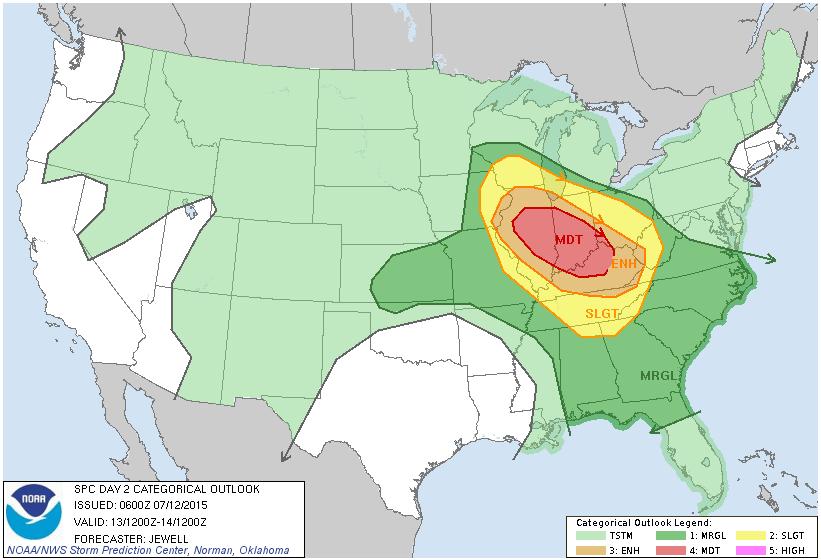 Severe Weather Outlook, Days