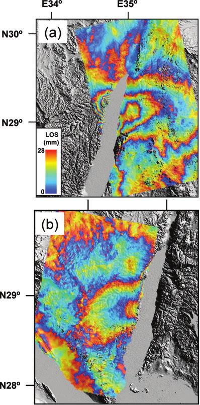 1042 G. Baer et al. understand the relationships between the Nuweiba earthquake main shock, the post-seismic deformation and the aftershock sequences.