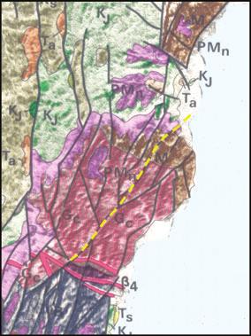 1046 G. Baer et al. Figure 6. Geological map of the area NW of the main rupture showing the onshore fault lines (from Bartov et al. 1980).