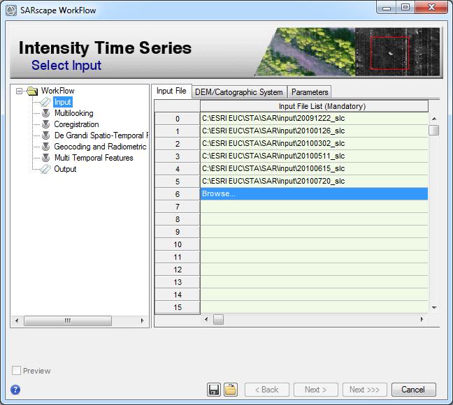 Time Series Analysis with SARscape 5.
