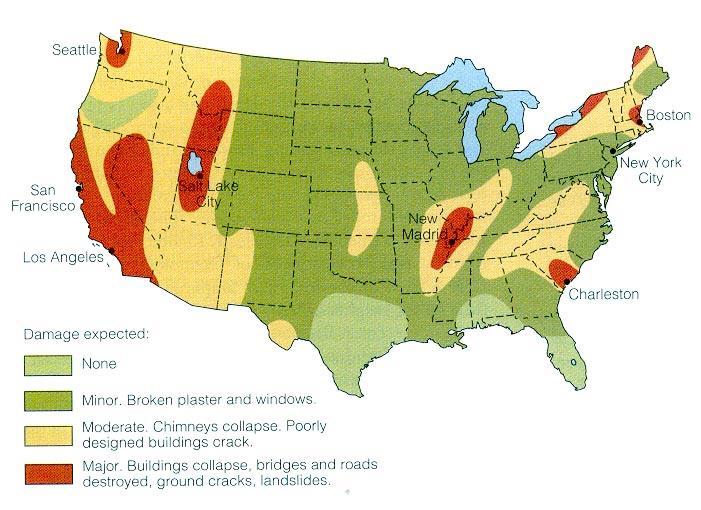 Seismic-risk map for the contiguous United States