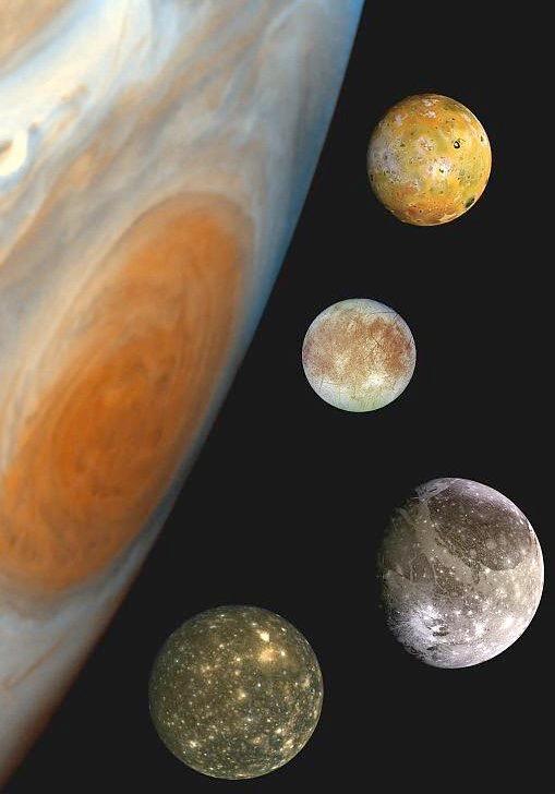 The Moons of Jupiter 16 Io Europa Jupiter has 63 moons, though the 4 largest moons are the most well known. Several dozen of these were only discovered in the past 10 years.