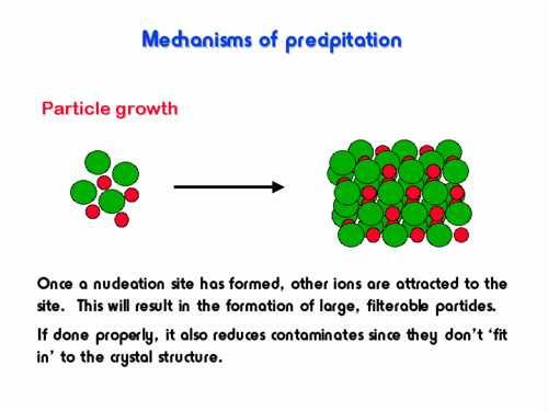 Growth of larger nuclei or crystallites can be encouraged by digestion, a process