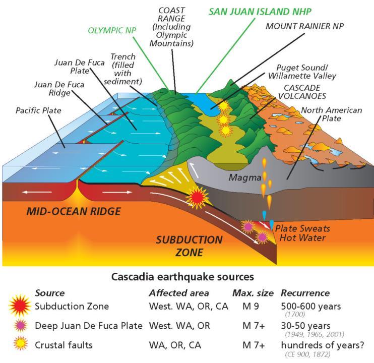 3. Where at subduction boundaries do volcanos form? Explain how and why subduction occurs.
