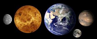 Terrestrial Planets Mercury, Venus, Earth, Moon,