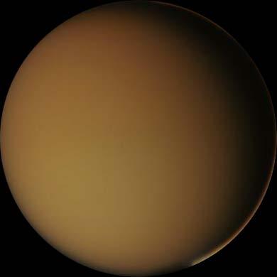 Titan - Saturn s Largest Moon Moon with Atmosphere Thick cloud cover