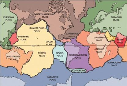 As tectonic plates move, they rub against each other. These movements cause earthquakes.