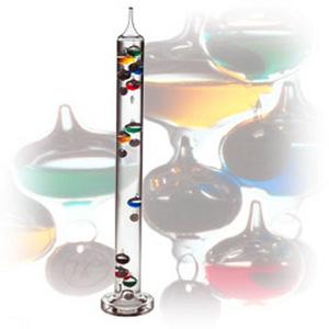 Galileo realized density changed with temperature A Galilean thermometer(after Galileo Galilei), is a thermometer containing a series of objects whose densities get bigger or smaller than the