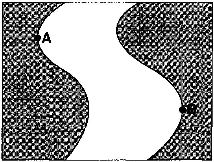 8. The landscape diagram below shows a fan-shaped pattern of sediment deposits. Base your answers to questions 10 and 11 on the diagram below, which shows a meandering stream.