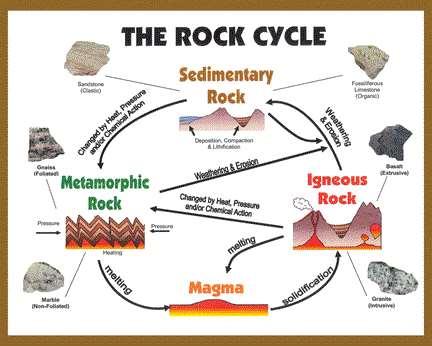 The Rock Cycle Rocks are continually changing above and below the