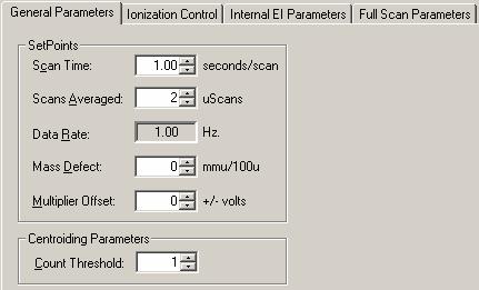 Scan Function Settings The 4000 MS method segments control what MS scan function is performed.