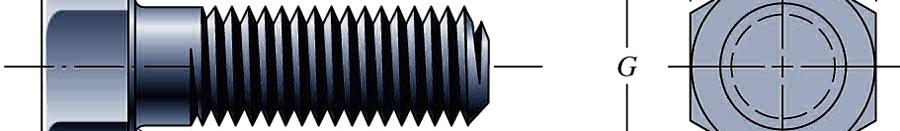 Threaded Fasteners A standard hexagon-head bolt stress concentration occurs at the fillet & at