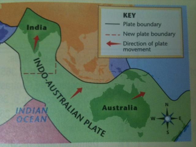 25-27 25. The part carrying Australia is moving to the northeast; the part carrying India is moving to the North 26.