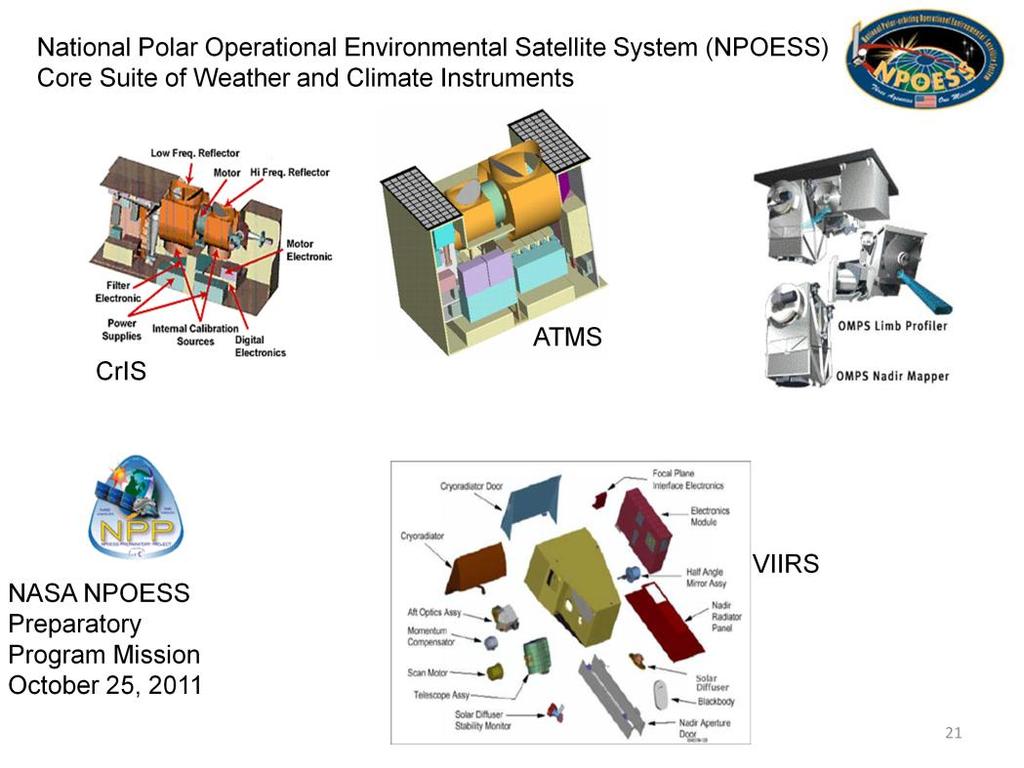 On Feb. 1, 2010, the White House restructured the National Polar-orbiting Operational Environmental Satellite System, or NPOESS, tri-agency effort among NOAA, NASA and the Department of Defense.