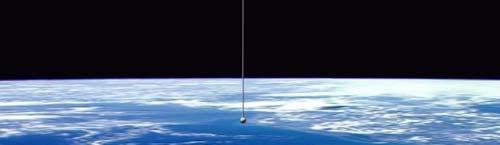 45 V In 1996, NASA conducted an experiment with a 20,000-meter conducting tether.
