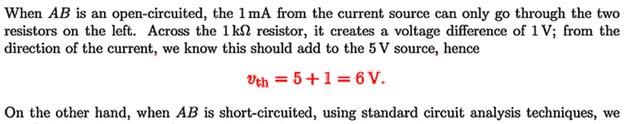 is no load, i.e., an open circuit; Calculate the current I when AB is short-ciruited. Then, the Th evenin equivalent resistance, R th, is equal to V th /I.