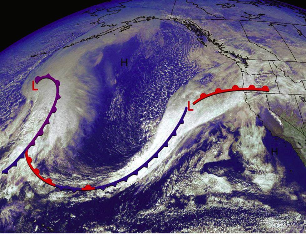 ?? There are breaks or weak areas in the cloud bands Cyclones represent warm