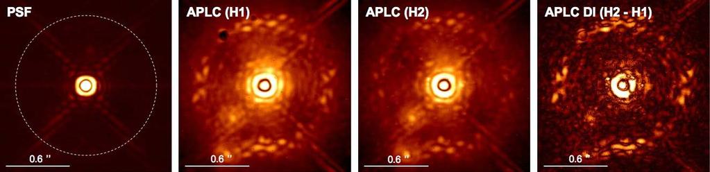 XAO with APL coronagraph 700K object next to K0 star Good agreement with
