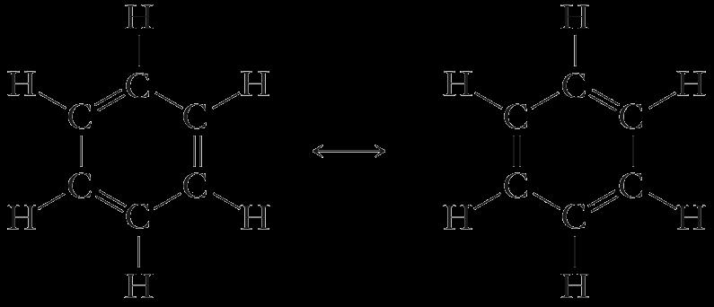 Resonance The two resonance structures for benzene.