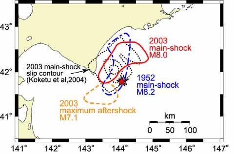 For instance, a maximum aftershock occurred in the vicinity of a main shock, and aftershock activities moved northeastward from the Urakawa offing to the Kushiro offing.