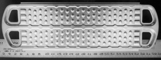Appendix D: Plate Sample Dynamic Pressure Test Results Plate Evaporator A Figure D.1 Photograph of plate A showing details of internal structure. 1 Frequency (Hz.