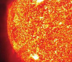 The Sun A star is a huge ball of hot, glowing gases. The Sun is a star.