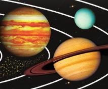 The planets farthest from the Sun are Jupiter, Saturn, Uranus, and Neptune.