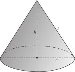 CHAPTER 6 Applicatios of Itegratio III H ece, by (6.), r S y r r π d r d r r y π π π r. (a) Show that the surface area of a coe with base of radius r ad with slat height s (see Fig. 6-) is πrs.