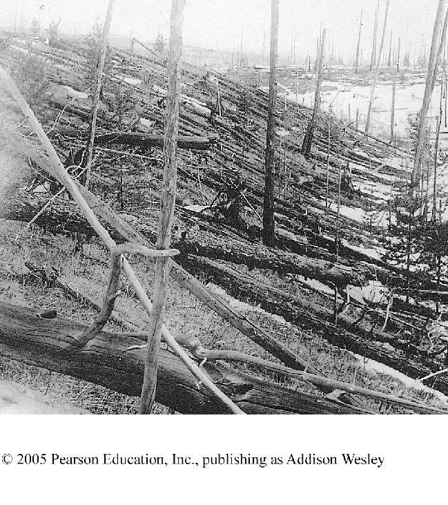 Tunguska, Siberia: June 30, 1908 A ~40 meter object disintegrated and exploded