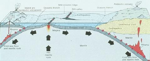Convection Hot water rises Cold water sinks Convection within the Earth The Lithosphere is created at spreading