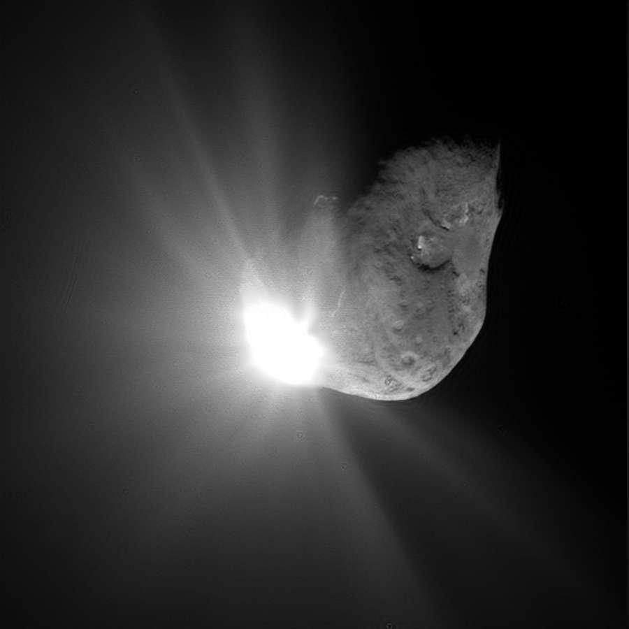 impact showed the comet to be
