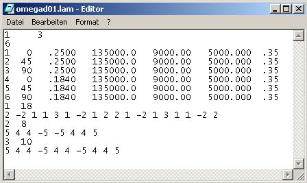 Figure 8-20: Typical.lam file for ESDUpac A0817 8.4.