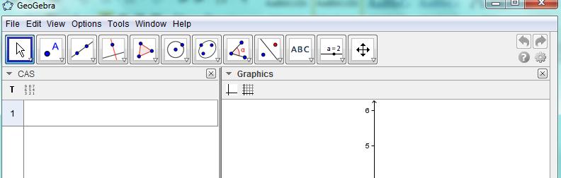 Eample 7B: Divide 4 8 by When you open Geogebra you should see a menu like the one at the right Select CAS &