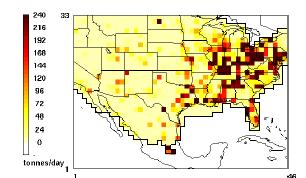 Big Bend Source Attribution during BRAVO The contribution from the SO 2 source regions: Texas, eastern US, western US,