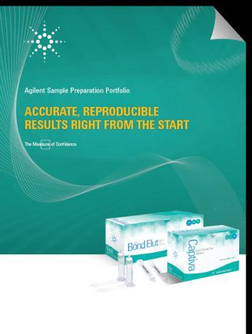 Publication Number 5991-2954EN Agilent Sample Preparation and Analysis for Drug Screening