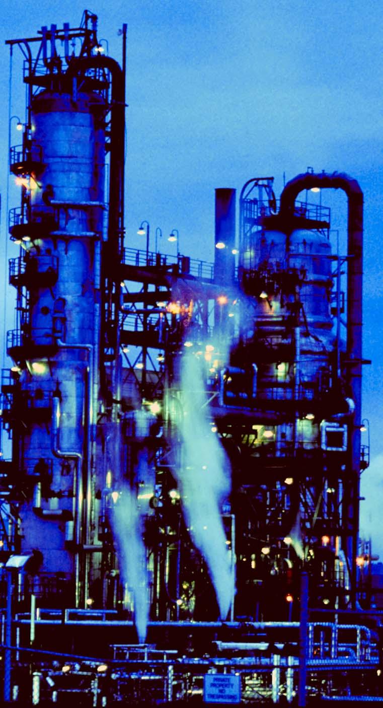 Separating crude oil The process is called fractional distillation. It takes place in a fractionating column.