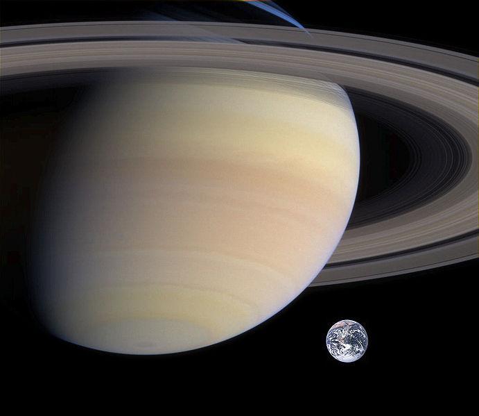 Saturn: 9 rings of rock and ice particles, 10,000 km wide and 200 km