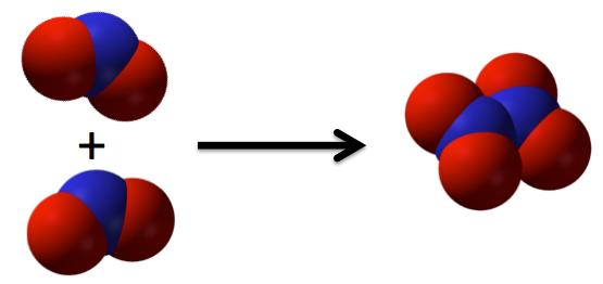 (g) 2 NO 2 (g) The reaction is reversible; two NO 2 molecules can