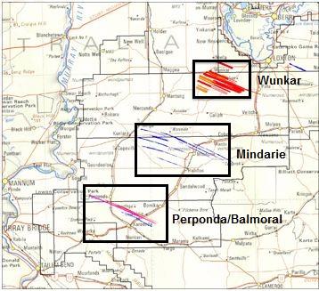 Murray Zircon Exploration Targets Wunkar 208 drill holes to date. 9 Potentially significant targets. Detailed exploration has commenced.