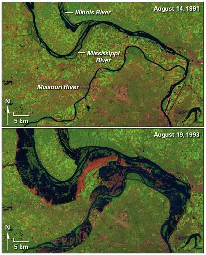 Case History of a Seasonal Flood: the Mississippi! and Missouri Rivers, 1993 In the spring of 1993, the jet stream moved over the midwestern United States.
