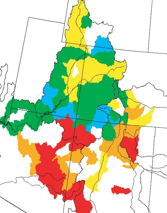 12. Streamflow Forecast for Spring and Summer Source: USDA NRCS National Water and Climate Center 12a. NRCS spring and summer streamflow forecast as of January 1, (% of average).