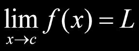 We will say that the limit of f (x) as x approaches 1, is 3 and this is written as Slide 43 / 233 Limits The informal definition of a limit is: What is happening to y as x gets close to a certain